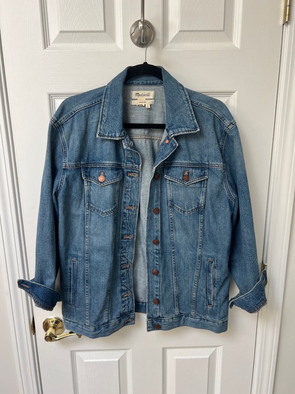 Madewell Medium Blue Denim Trucker Jacket